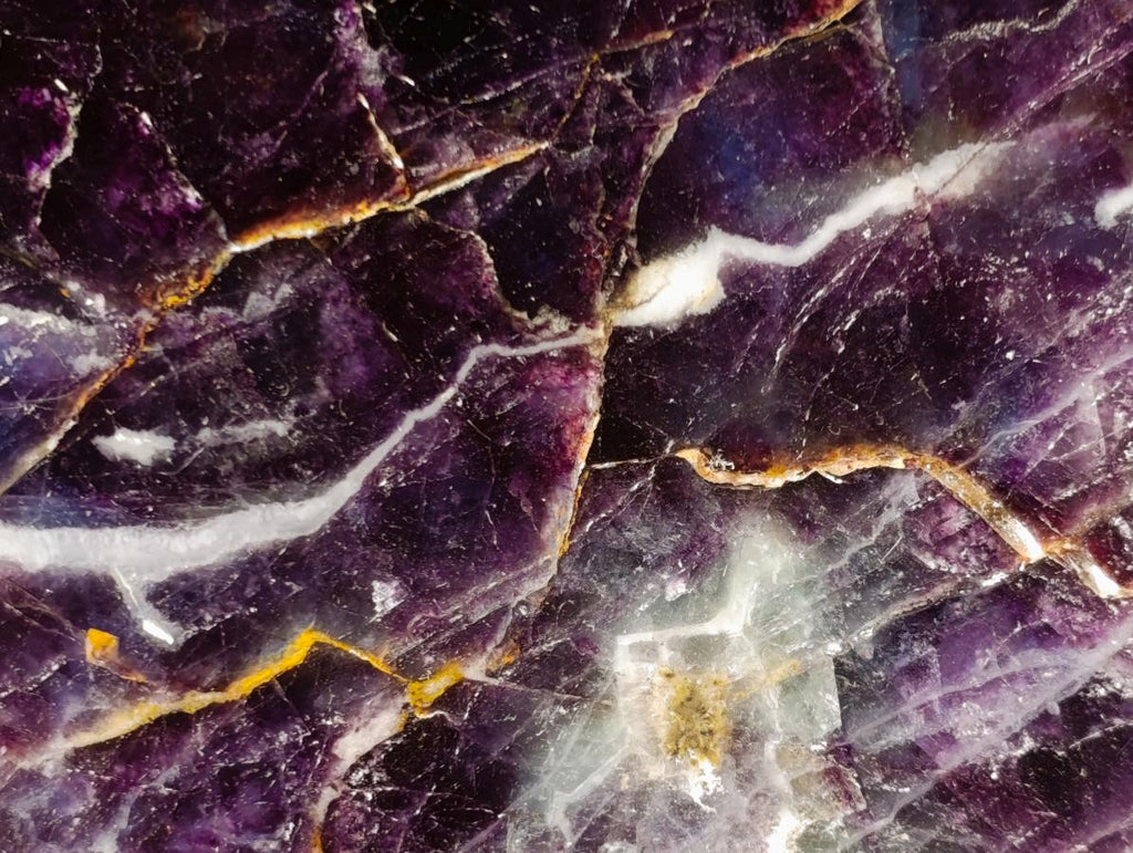 Polished One Side Watermelon Fluorite Slices x 2 From Uis, Namibia