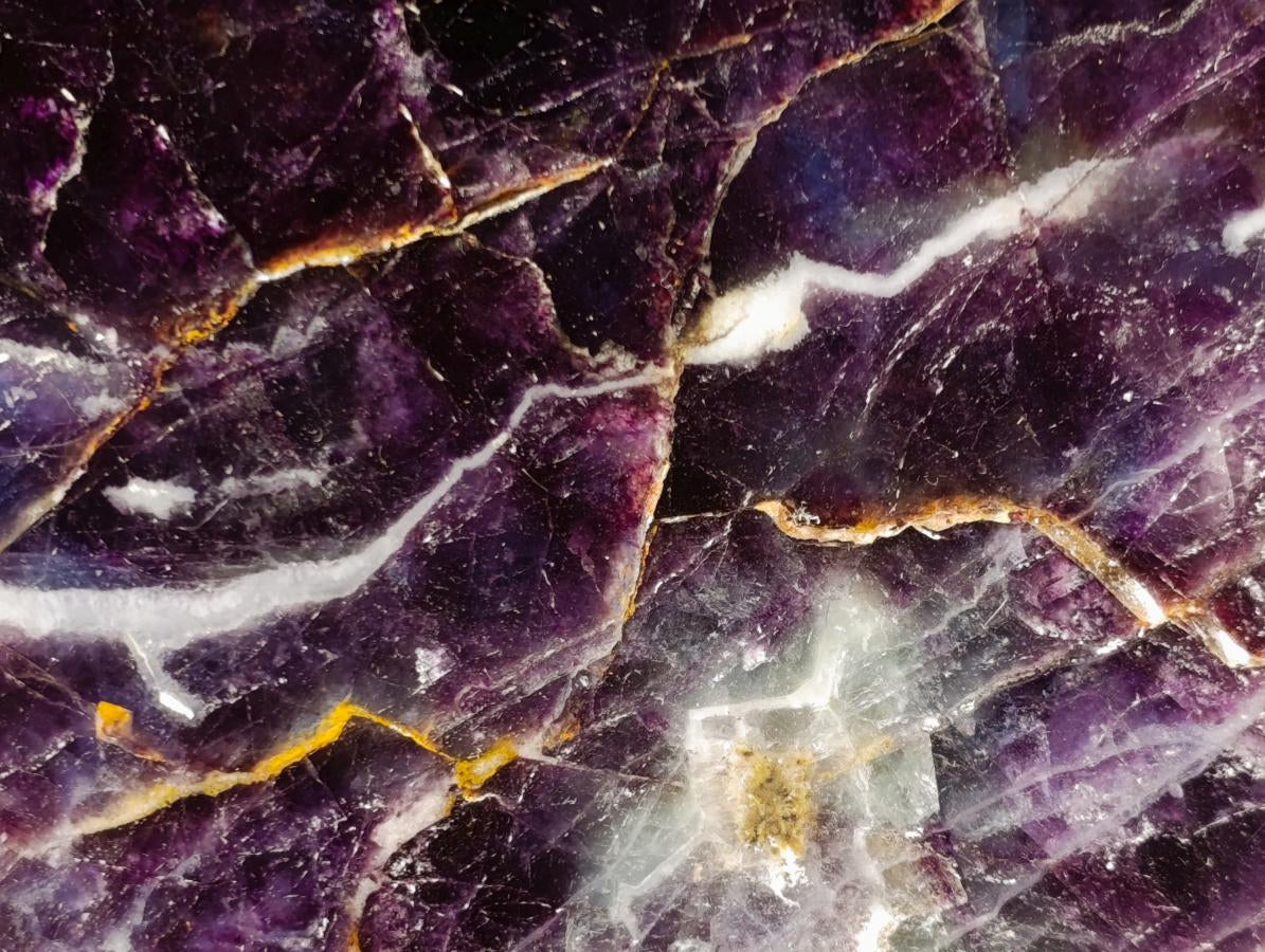 Polished One Side Watermelon Fluorite Slices x 2 From Uis, Namibia