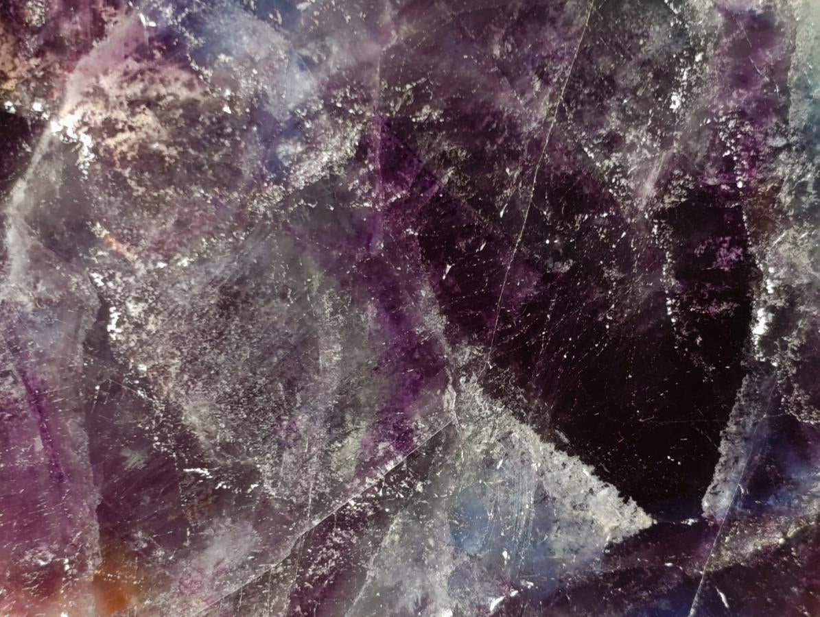Polished One Side Watermelon Fluorite Slices x 2 From Uis, Namibia