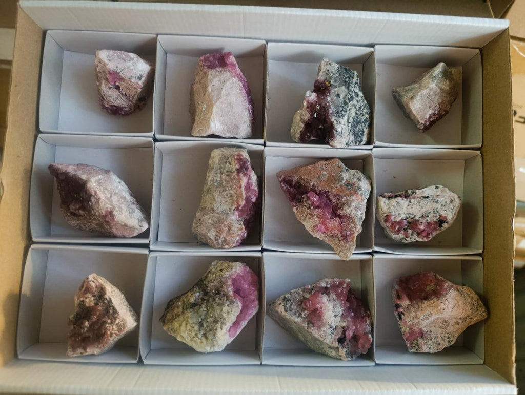 Natural Spherocobaltite Specimens x 12 From Musonoi Mine, Congo