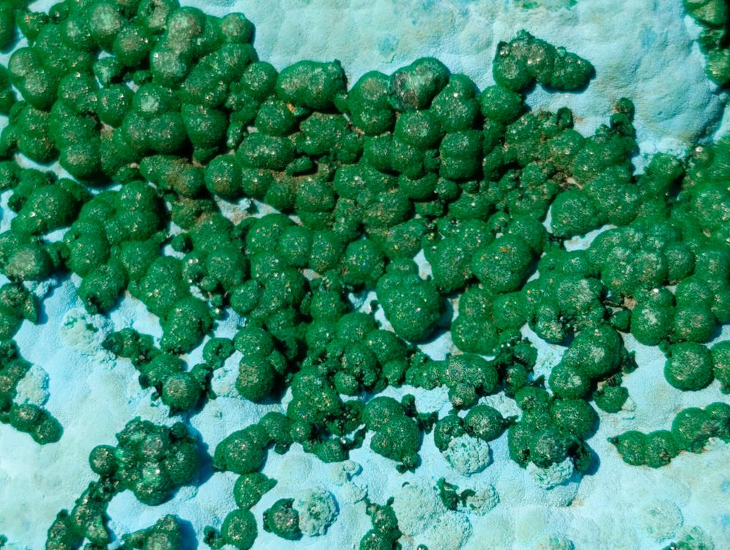 Natural Large Botryoidal Chrysocolla Specimen with Ball Malachite x 1 From Congo
