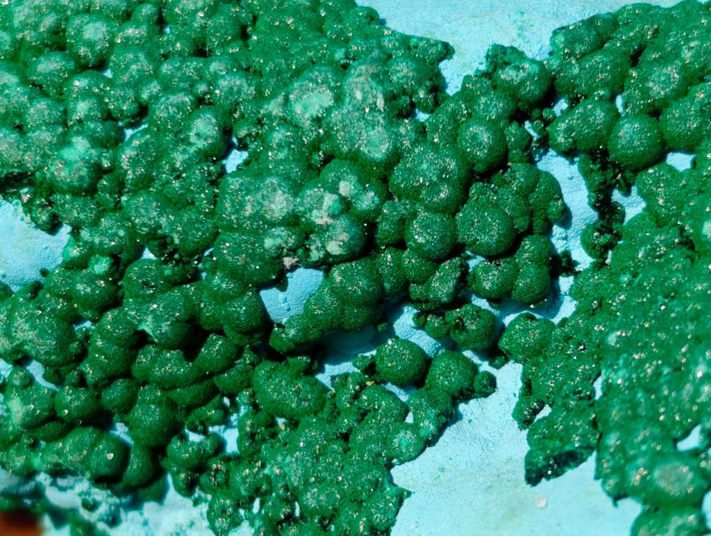 Natural Large Botryoidal Chrysocolla Specimen with Ball Malachite x 1 From Congo