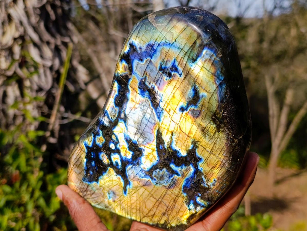 Polished Large Labradorite Standing Display Piece x 1 From Madagascar