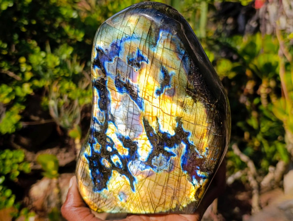 Polished Large Labradorite Standing Display Piece x 1 From Madagascar