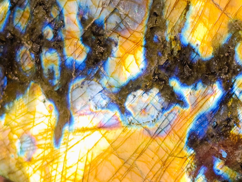 Polished Large Labradorite Standing Display Piece x 1 From Madagascar