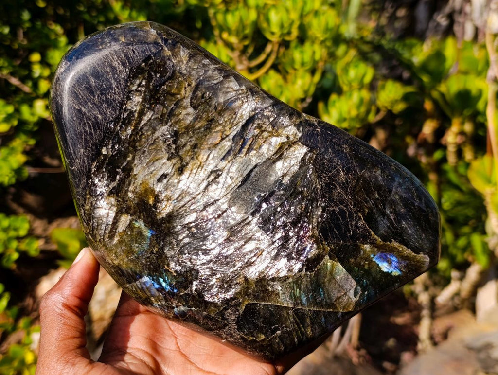 Polished Large Labradorite Standing Display Piece x 1 From Madagascar