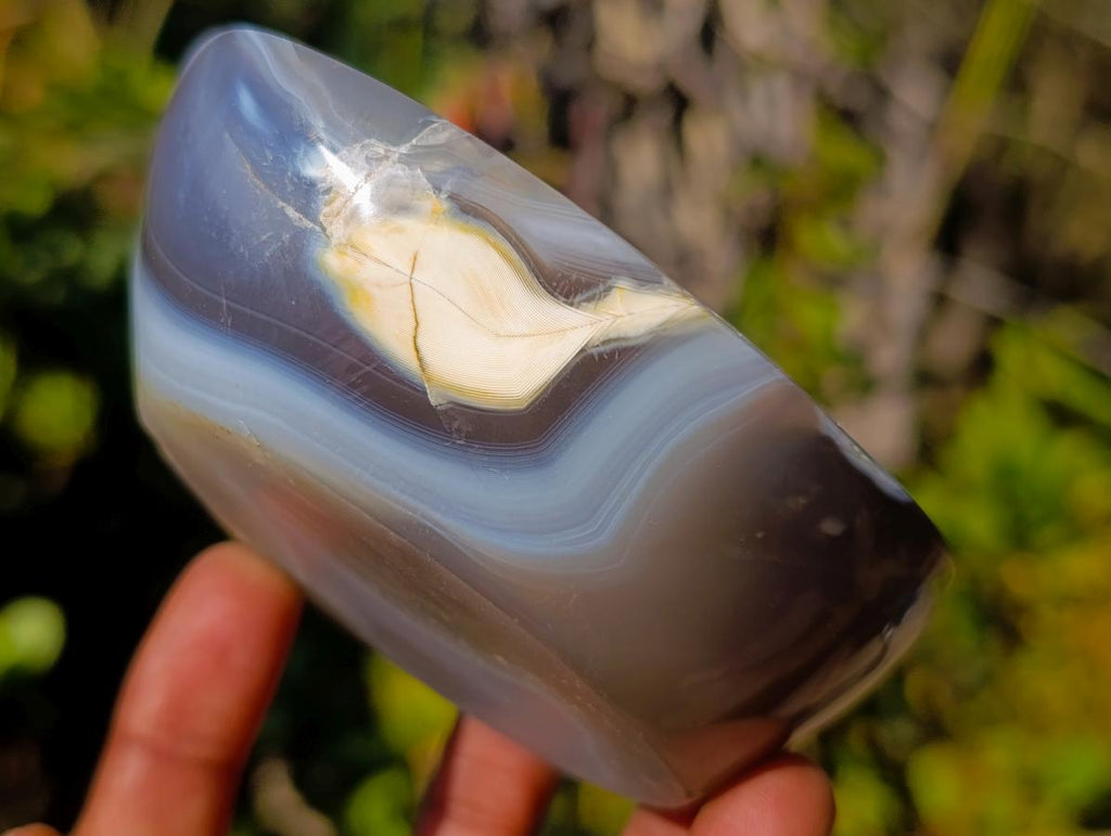 Polished Banded Agate Bowls x 4 From Madagascar