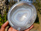 Polished Banded Agate Bowls x 4 From Madagascar