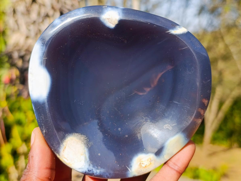 Polished Banded Agate Bowls x 4 From Madagascar
