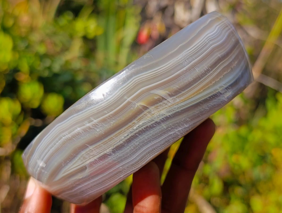 Polished Banded Agate Bowls x 4 From Madagascar