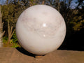 Polished XL White Marble Sphere x 1 From Rustenburg, South Africa