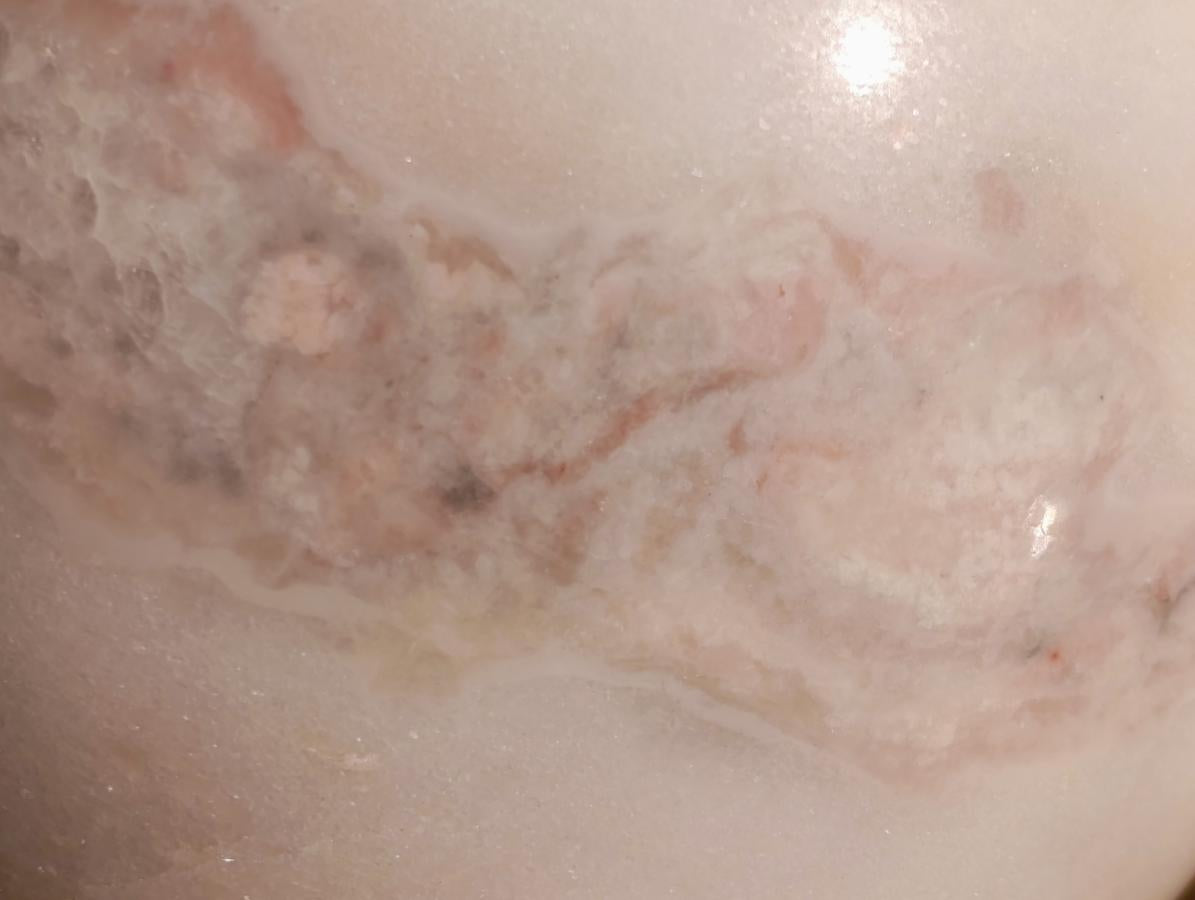 Polished XL White Marble Sphere x 1 From Rustenburg, South Africa