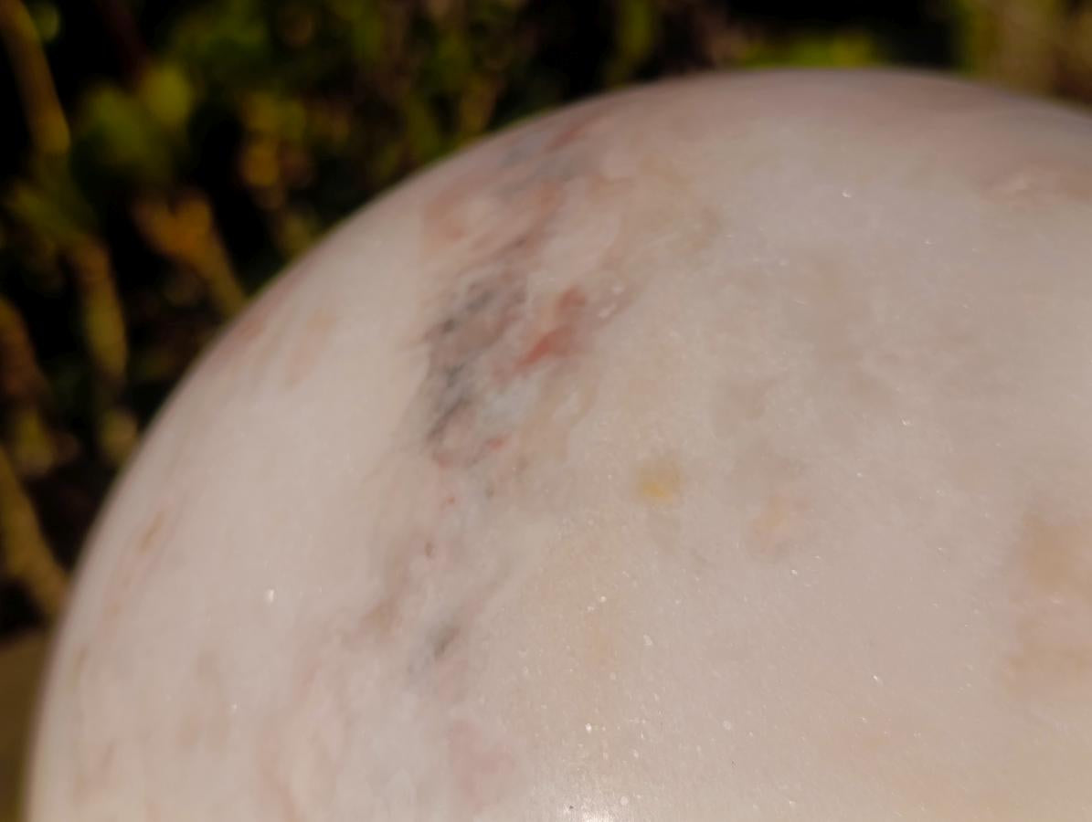 Polished XL White Marble Sphere x 1 From Rustenburg, South Africa