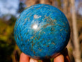 Polished Blue Apatite Spheres x 4 From Betroka, Madagascar