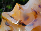 Polished XL Carnelian Agate Gemstone Flame x 1 From Madagascar