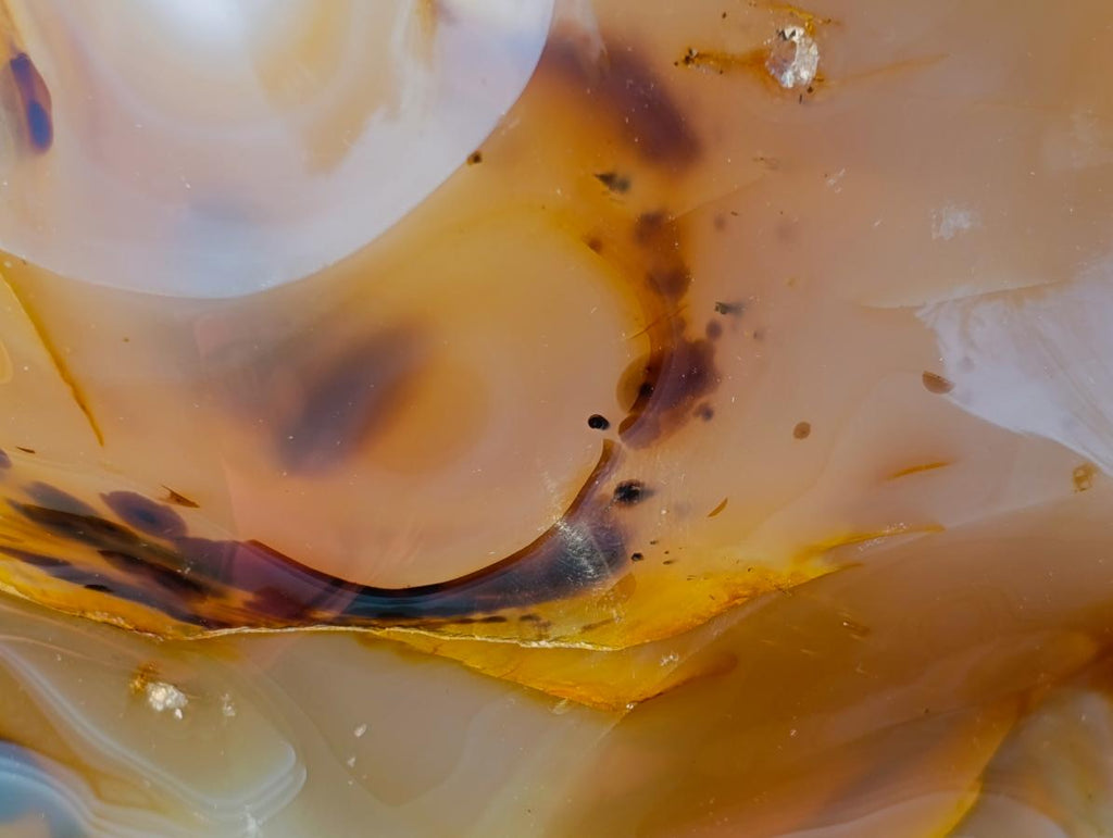Polished XL Carnelian Agate Gemstone Flame x 1 From Madagascar