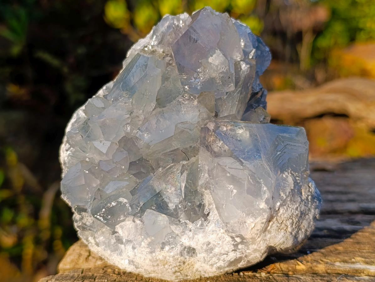 Natural Blue Celestite Specimens x 2 From Sakoany, Madagascar