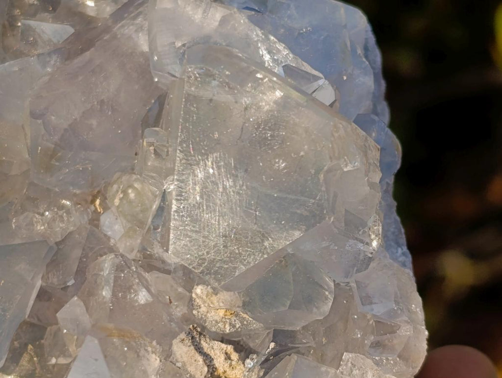 Natural Blue Celestite Specimens x 2 From Sakoany, Madagascar