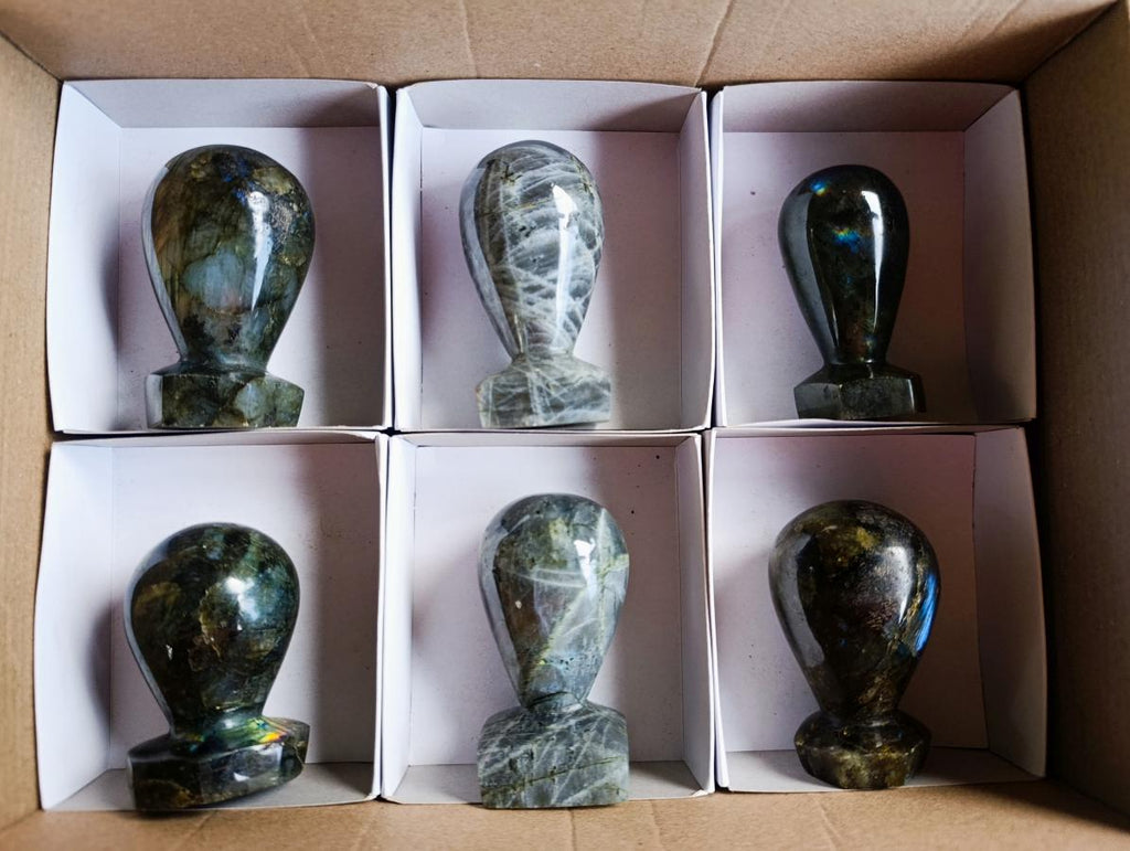 Polished Labradorite Door Handles x 6 From Madagascar