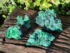 Natural Silky Malachite Specimens x 4 From Kasompe, Congo - Toprock Gemstones and Minerals 