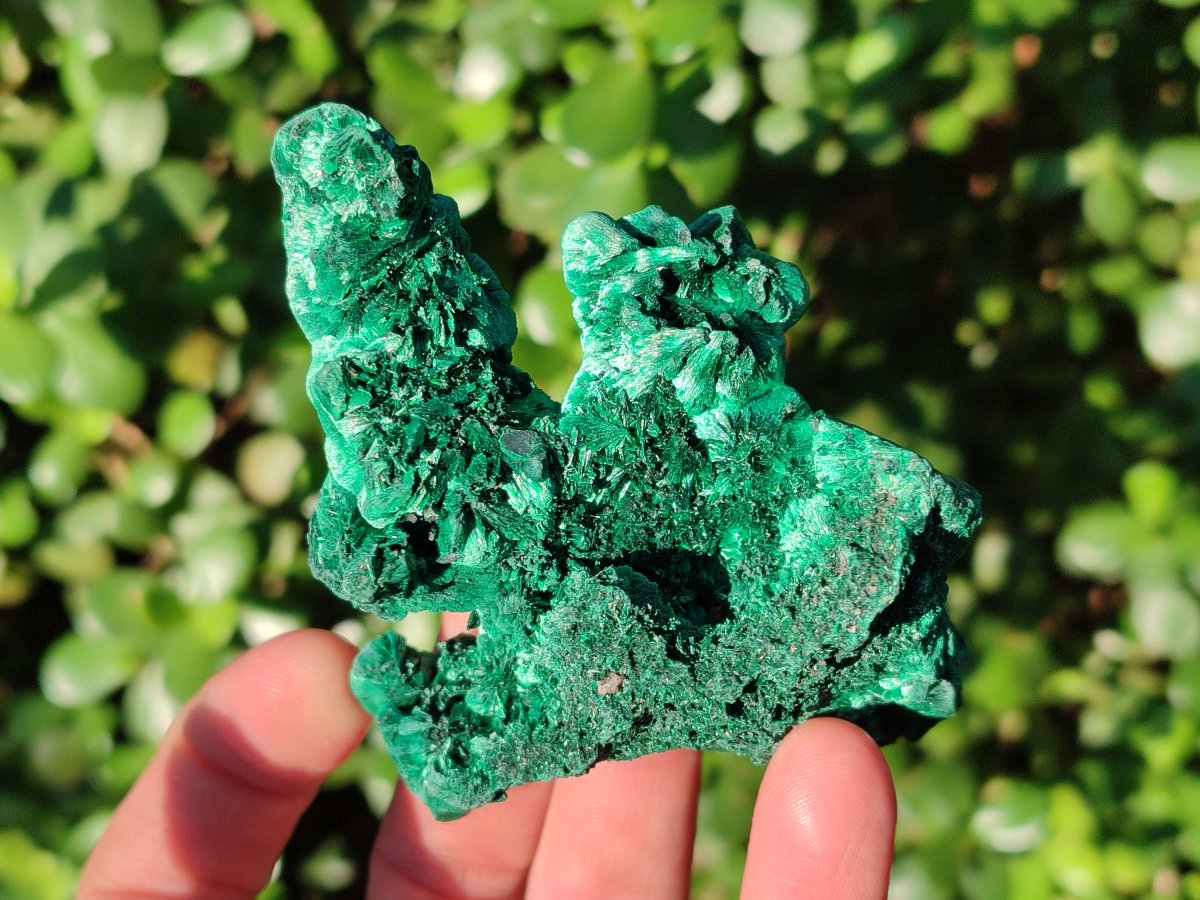 Natural Silky Malachite Specimens x 4 From Kasompe, Congo - Toprock Gemstones and Minerals 