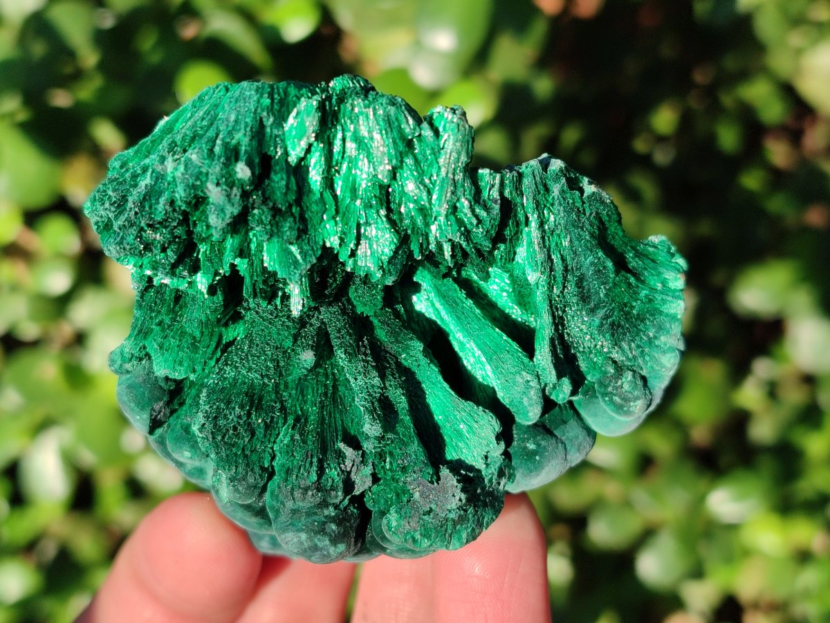 Natural Silky Malachite Specimens x 4 From Kasompe, Congo - Toprock Gemstones and Minerals 