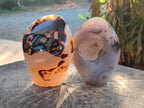 Polished Banded Agate Standing Display Pieces x 2 From Madagascar - Toprock Gemstones and Minerals 