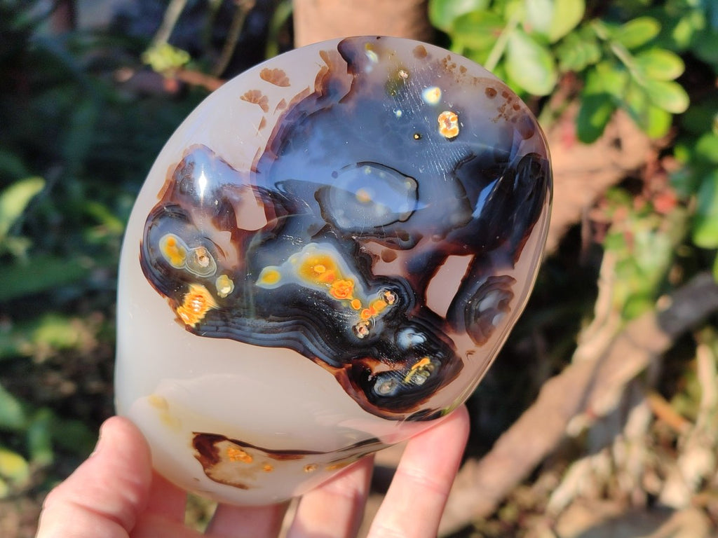 Polished Banded Agate Standing Display Pieces x 2 From Madagascar - Toprock Gemstones and Minerals 