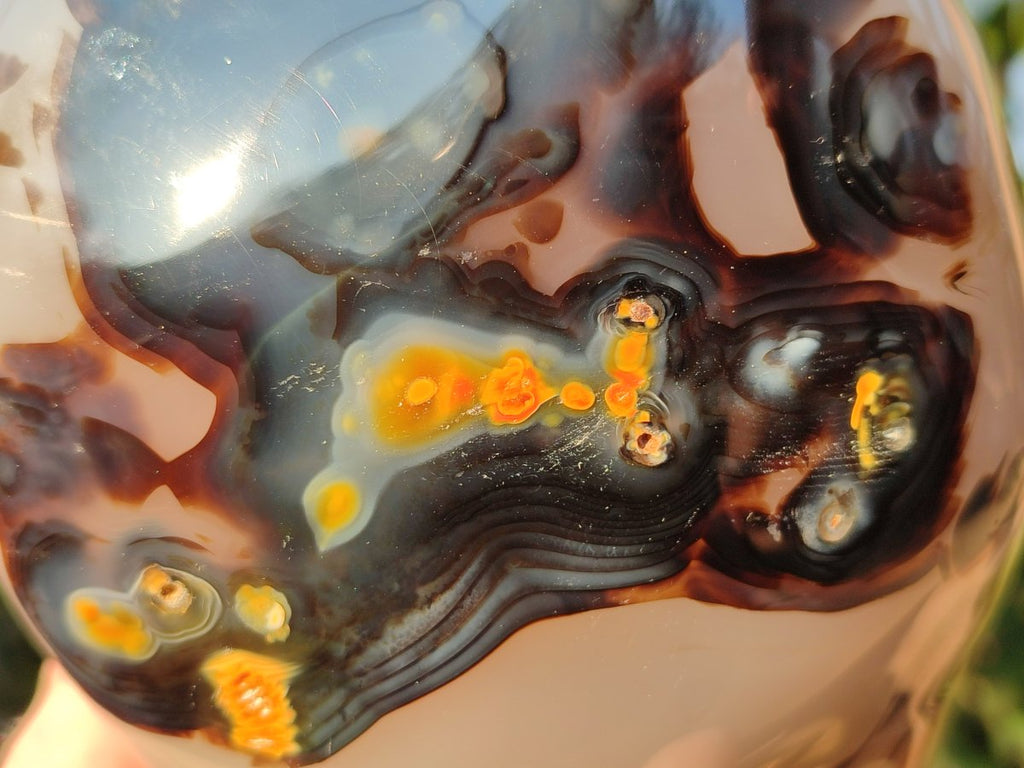 Polished Banded Agate Standing Display Pieces x 2 From Madagascar - Toprock Gemstones and Minerals 