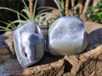Polished Blue Lace Agate Standing Display Pieces x 6 From Nsanje, Malawi - Toprock Gemstones and Minerals 