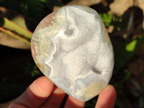 Polished Blue Lace Agate Standing Display Pieces x 6 From Nsanje, Malawi - Toprock Gemstones and Minerals 
