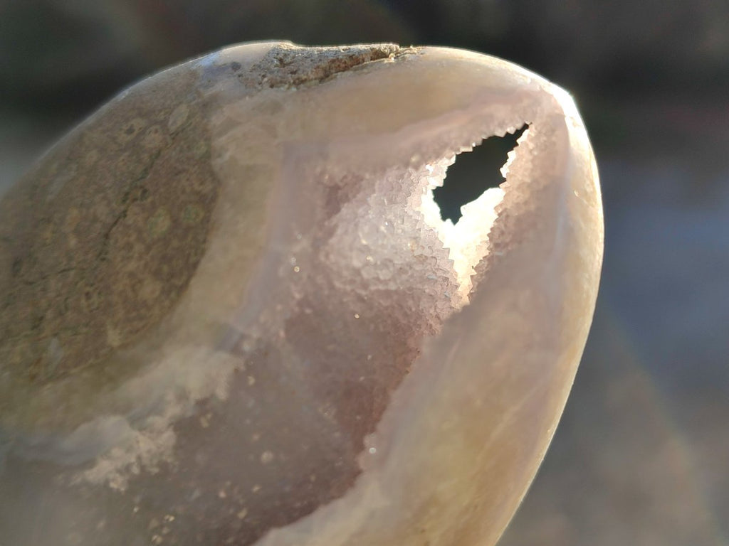 Polished Blue Lace Agate Standing Display Pieces x 6 From Nsanje, Malawi - Toprock Gemstones and Minerals 