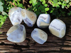 Polished Blue Lace Agate Standing Display Pieces x 6 From Nsanje, Malawi - Toprock Gemstones and Minerals 