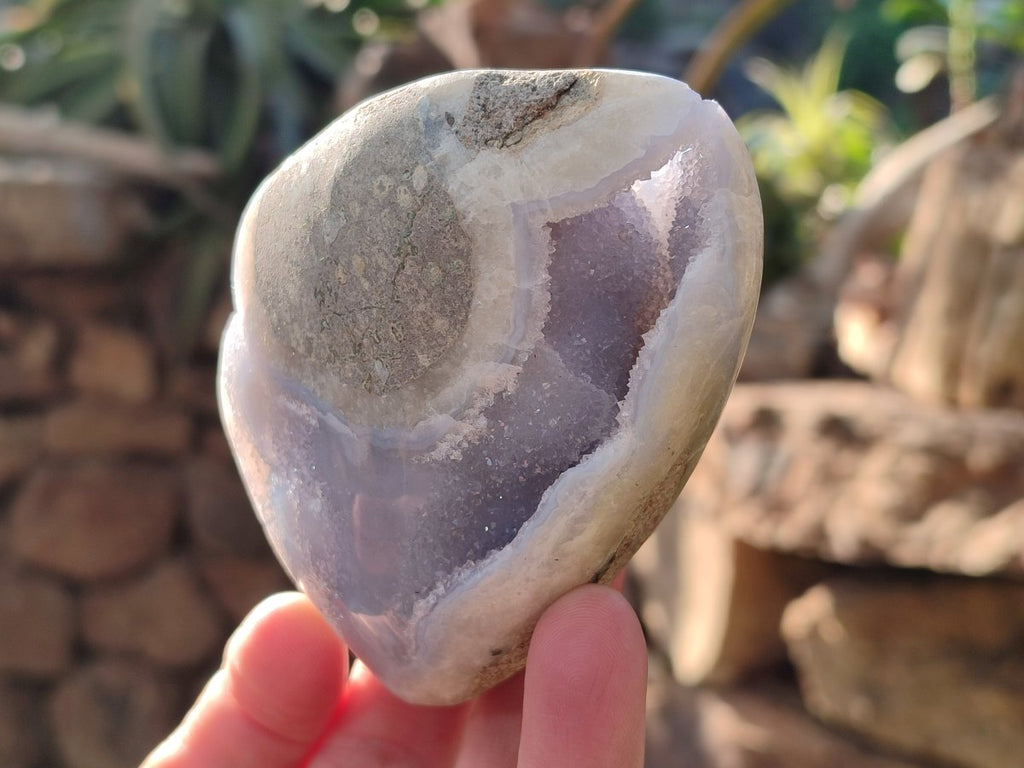 Polished Blue Lace Agate Standing Display Pieces x 6 From Nsanje, Malawi - Toprock Gemstones and Minerals 