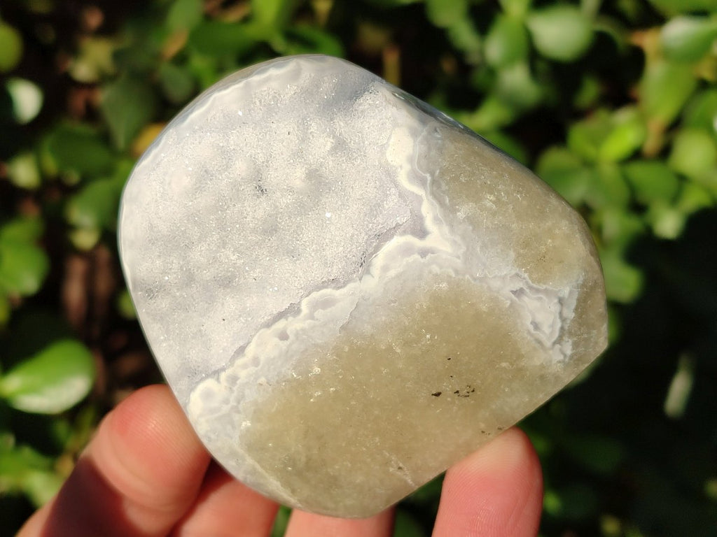 Polished Blue Lace Agate Standing Display Pieces x 6 From Nsanje, Malawi - Toprock Gemstones and Minerals 