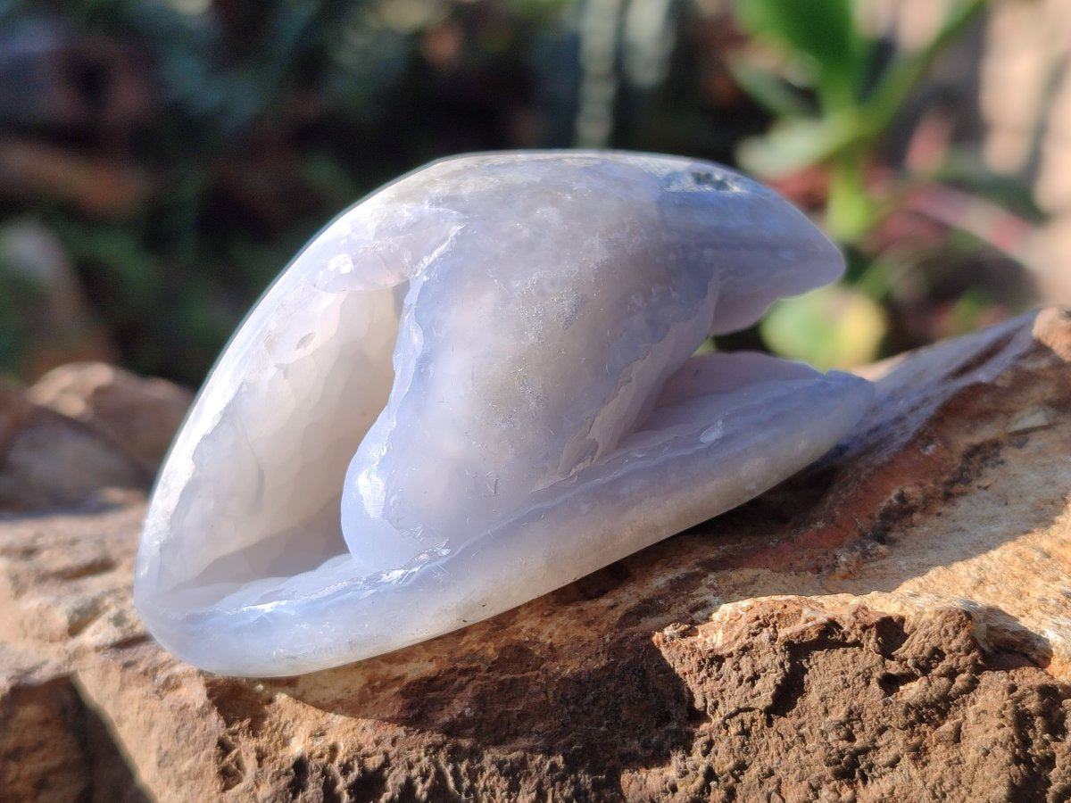 Polished Blue Lace Agate Standing Display Pieces x 6 From Nsanje, Malawi - Toprock Gemstones and Minerals 
