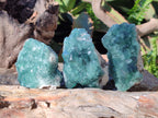 Natural Green Cubic Fluorite Specimens x 6 From Mandrosonoro, Madagascar - Toprock Gemstones and Minerals 