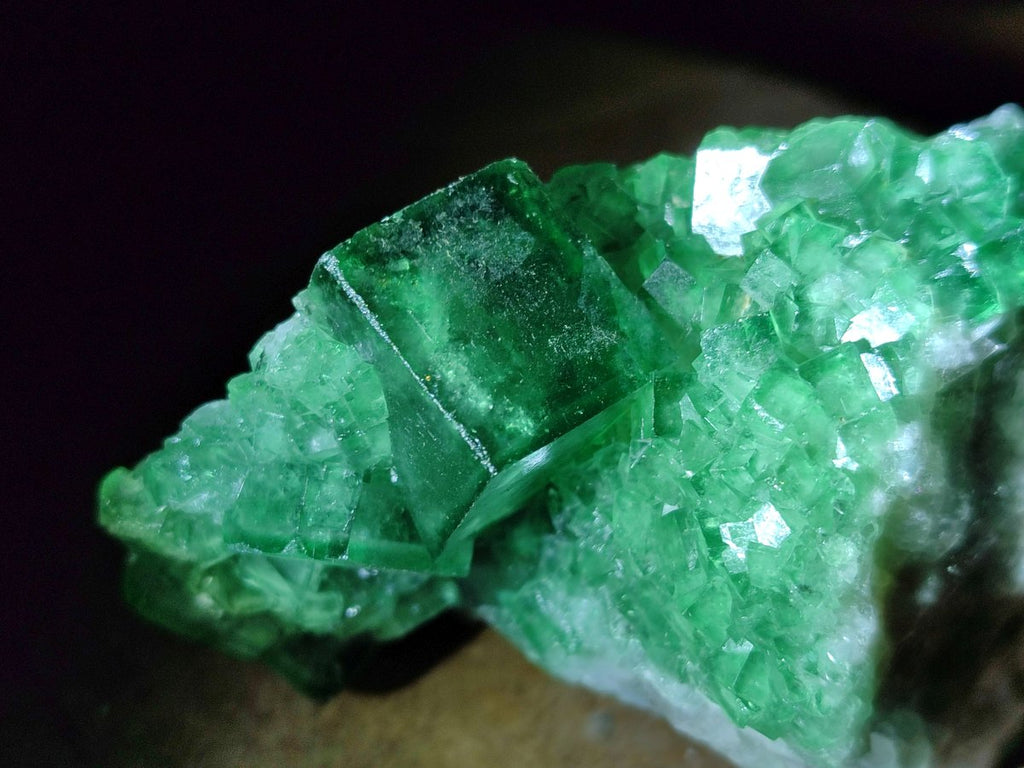 Natural Green Cubic Fluorite Specimens x 6 From Mandrosonoro, Madagascar - Toprock Gemstones and Minerals 