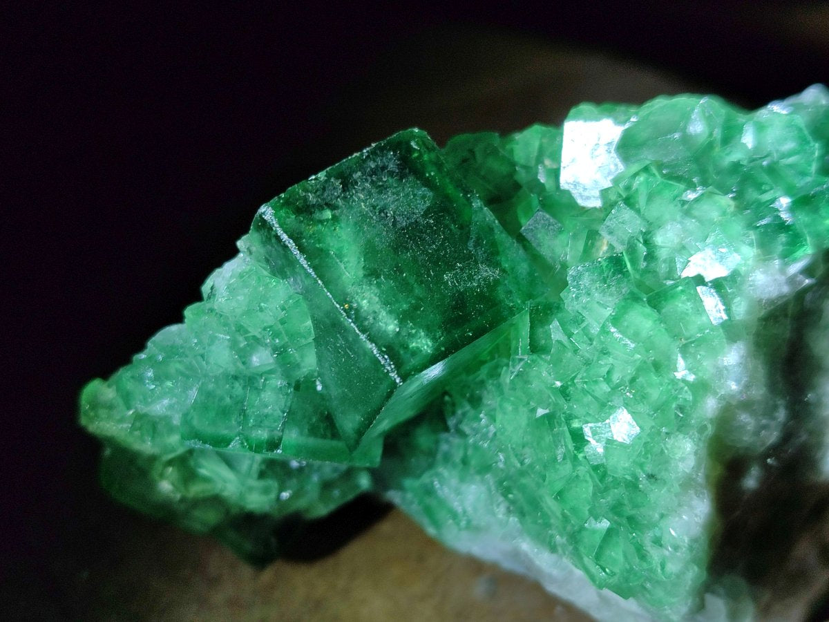 Natural Green Cubic Fluorite Specimens x 6 From Mandrosonoro, Madagascar - Toprock Gemstones and Minerals 