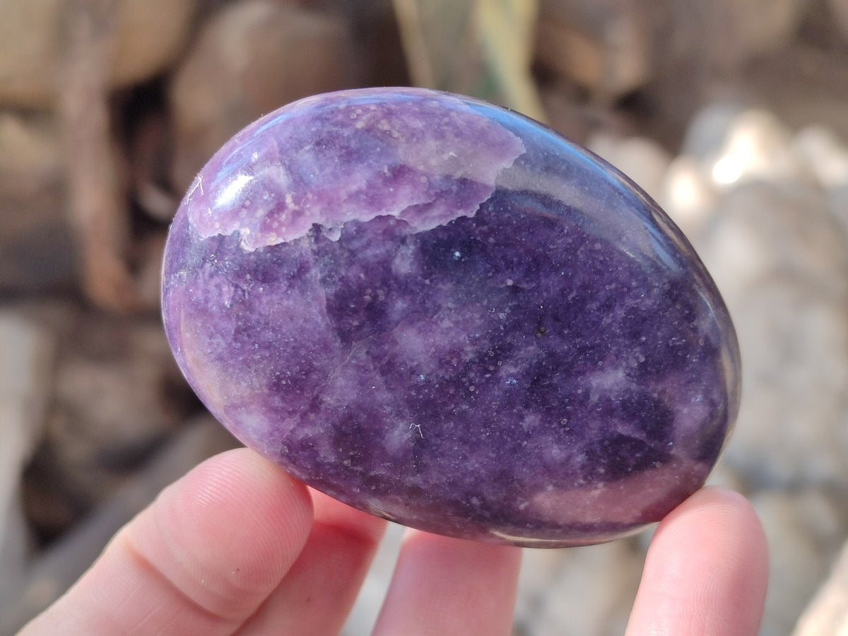 Polished Lepidolite Free Forms x 12 From Zimbabwe - Toprock Gemstones and Minerals 
