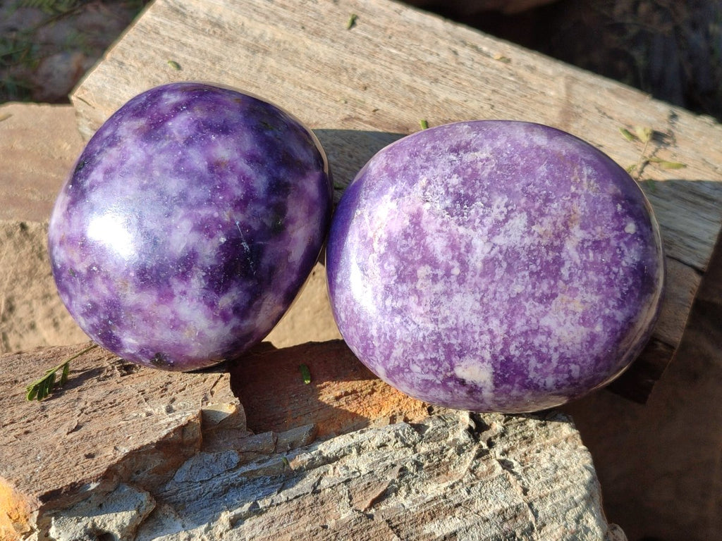 Polished Lepidolite Free Forms x 12 From Zimbabwe - Toprock Gemstones and Minerals 