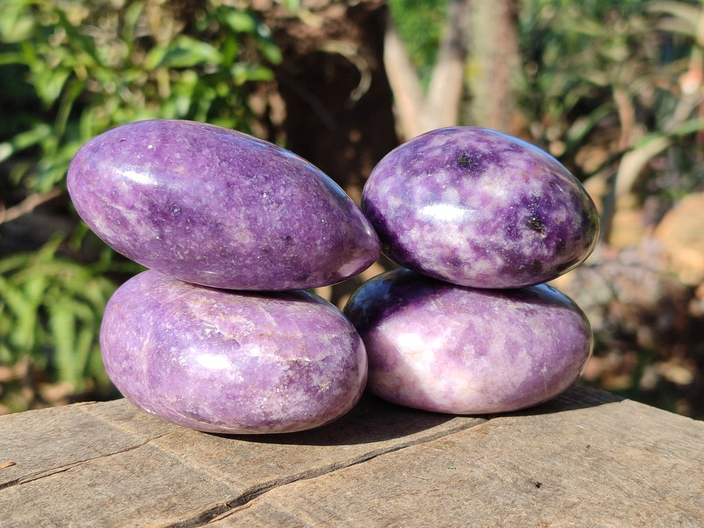 Polished Lepidolite Free Forms x 12 From Zimbabwe - Toprock Gemstones and Minerals 