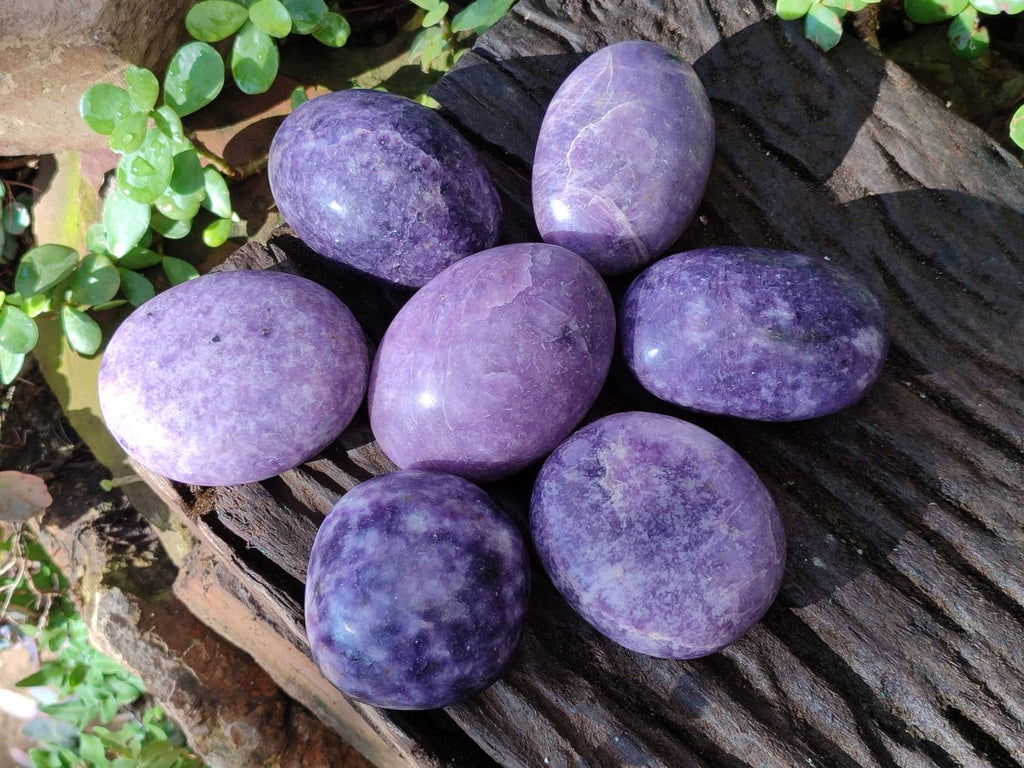 Polished Lepidolite Free Forms x 12 From Zimbabwe - Toprock Gemstones and Minerals 
