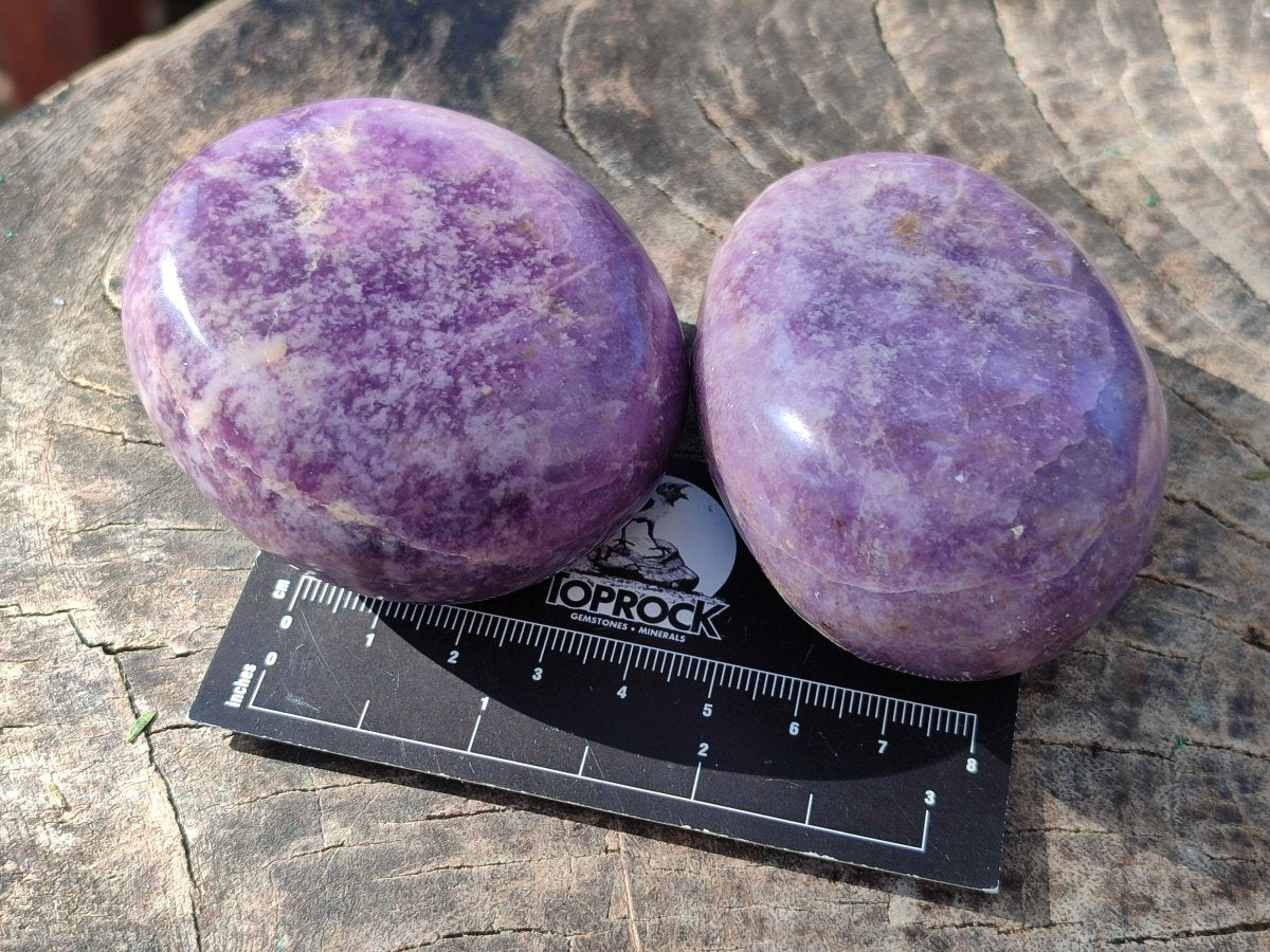 Polished Lepidolite Free Forms x 12 From Zimbabwe - Toprock Gemstones and Minerals 