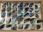 Polished on One Side Labradorite Slices x 35 From Madagascar - Toprock Gemstones and Minerals 