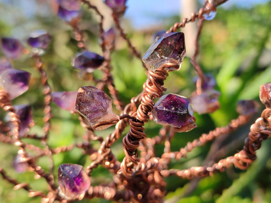 Hand Made Chiredzi Amethyst Wire Wrap Tree x 1 From South Africa - Toprock Gemstones and Minerals 