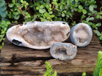 Polished Crystal Centred Agate Geodes x 3 From Maintirano, Madagascar - Toprock Gemstones and Minerals 