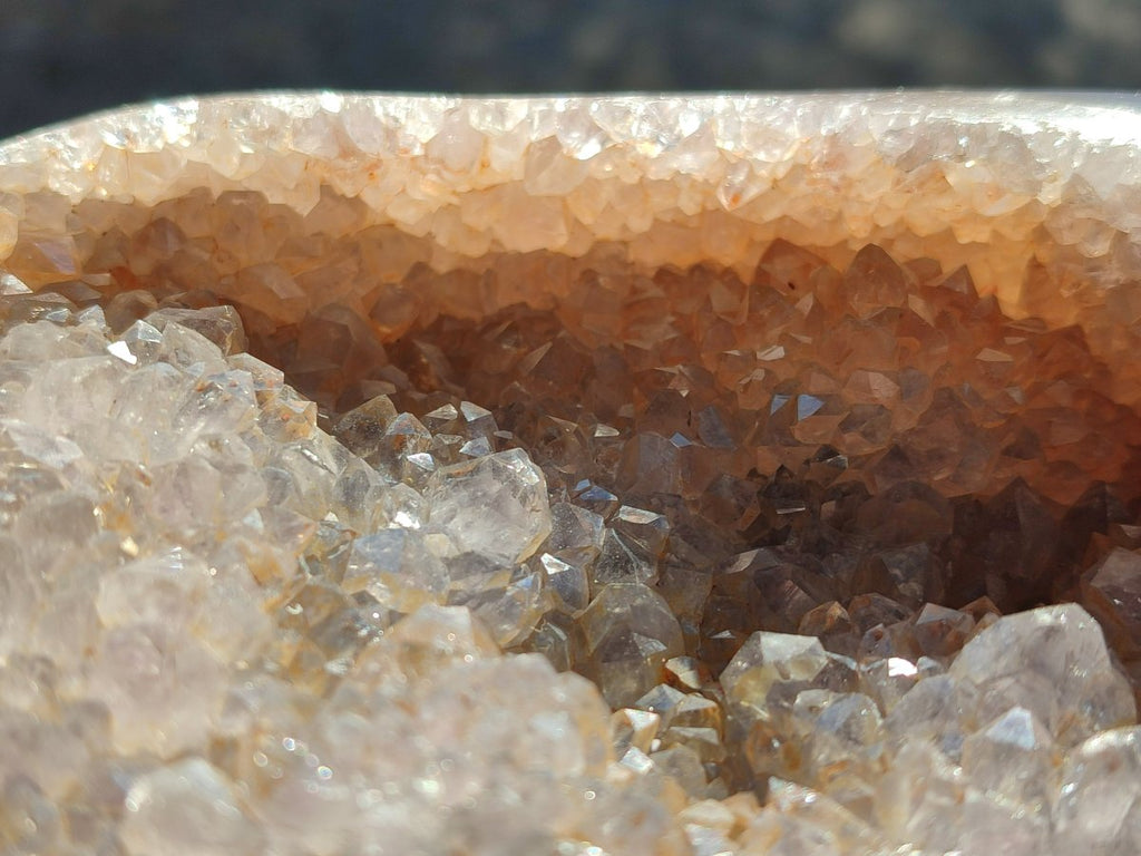 Polished Crystal Centred Agate Geodes x 3 From Maintirano, Madagascar - Toprock Gemstones and Minerals 