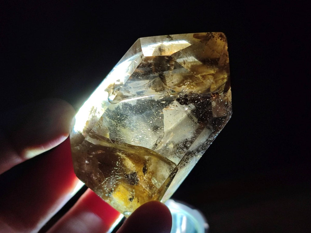 Polished Smokey Window Quartz Crystals x 6 From Madagascar - Toprock Gemstones and Minerals 