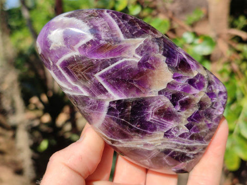 Polished Chevron Amethyst Standing Display Pieces x 3 From Zambia - Toprock Gemstones and Minerals 
